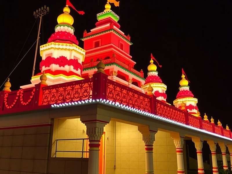 Temple Chronicles Diwali special event showing decorated temple