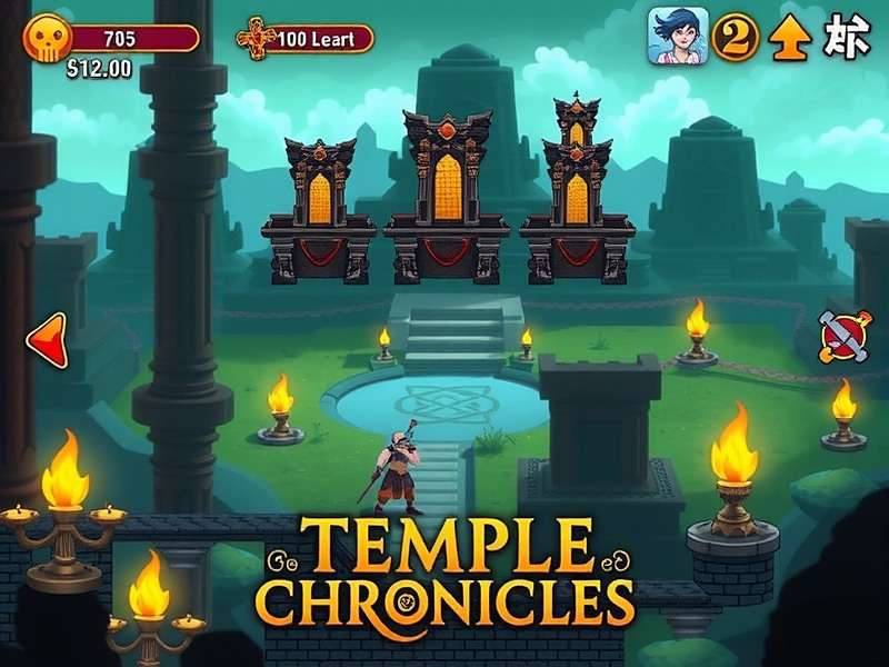 Temple Chronicles multiplayer mode showing team solving puzzle